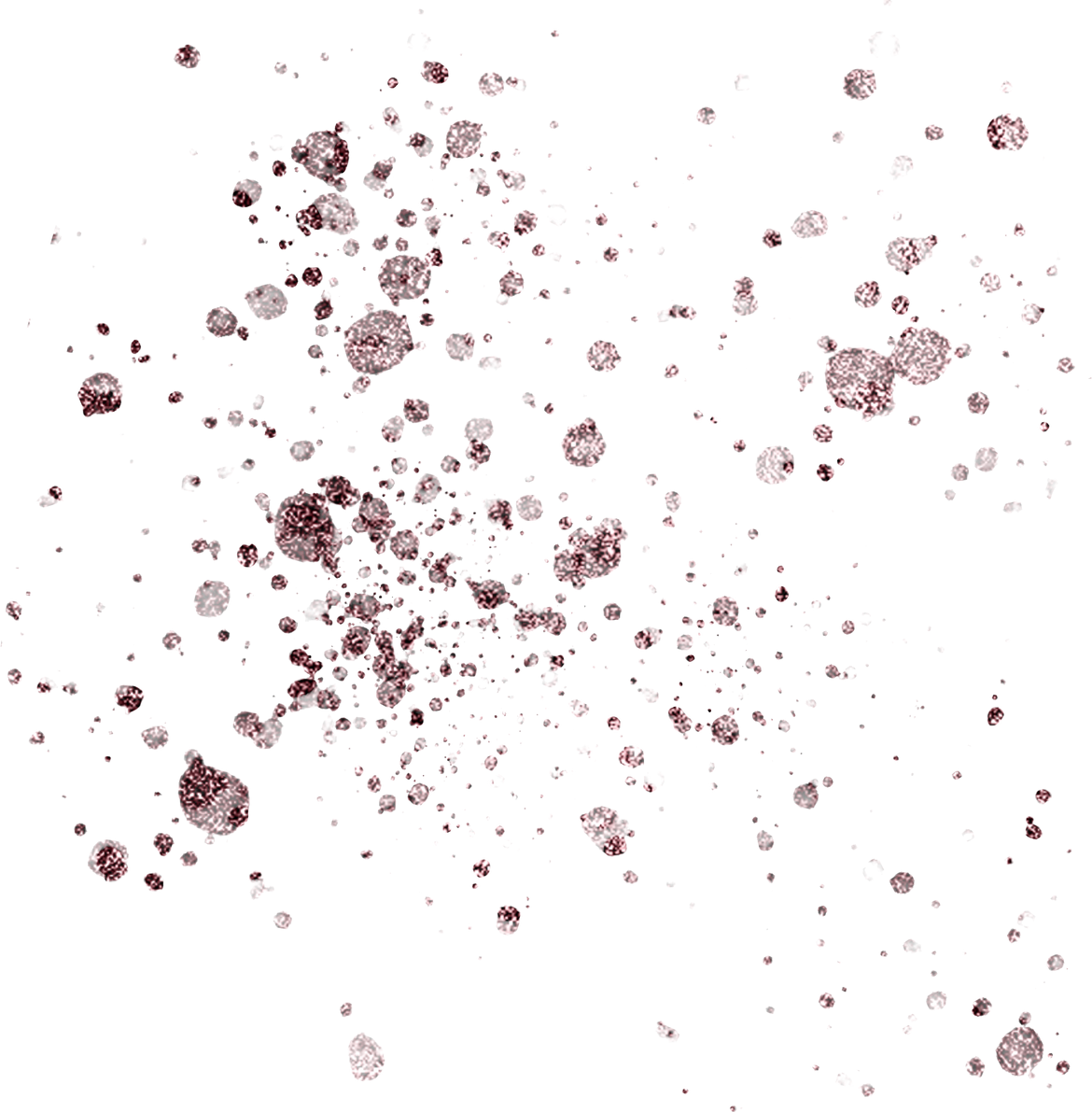 Glittering Rose Gold Splatter Paint